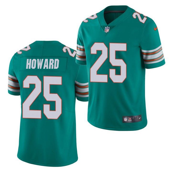 Men Miami Dolphins 25 Xavien Howard Nike Green 100th Limited NFL Jersey